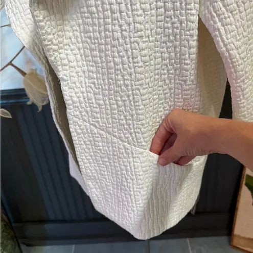 See U Soon Dacka Soft White Textured Blazer Style Jacket ~ Size 1 (S/M) 💛🍄 Size M