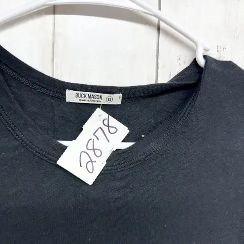 Buck Mason Shirt Women Size XS Black Slub Muscle Tank Top Basic Staple Casual