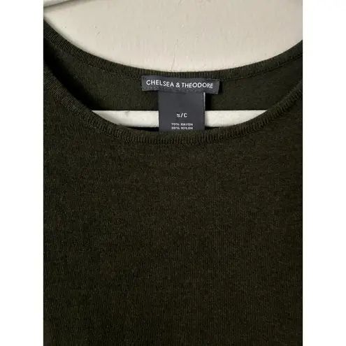 Chelsea & Theodore Dark Green Sweater Tunic, size Small