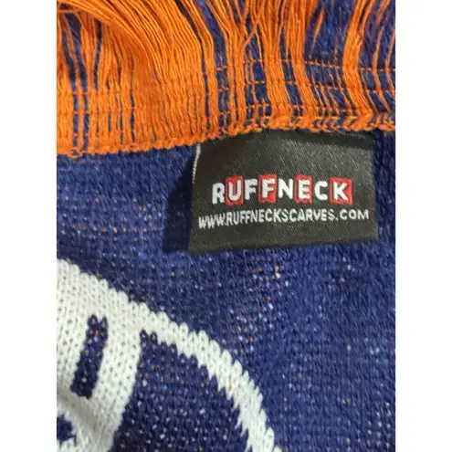 NWT Wheaton College 65” Double Sided Scarf Orange/Blue Orange