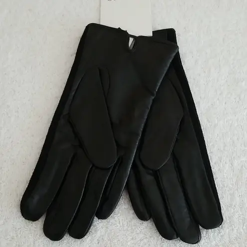 Calvin Klein New  Knit and Leather Gloves