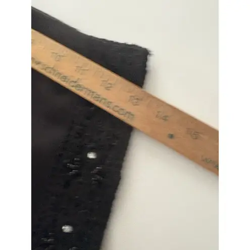 Ulla Popken Kimono Duster Womens 20/22 Black Lace Beaded Sheer Whimsigoth Size undefined