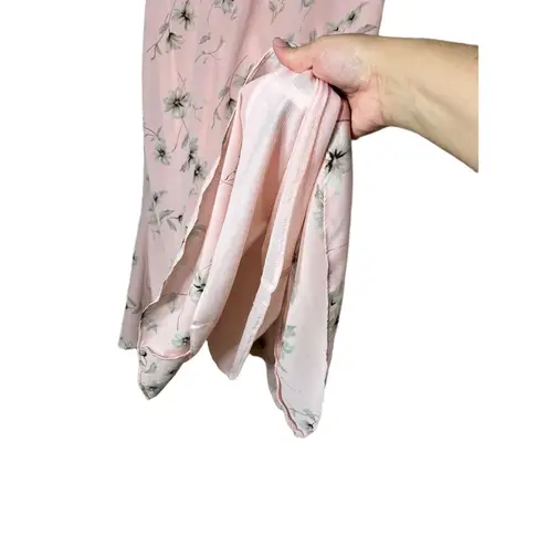 Leslie Fay Vintage Floral Pattern Elastic Waist Maxi Aline Skirt Size M/L