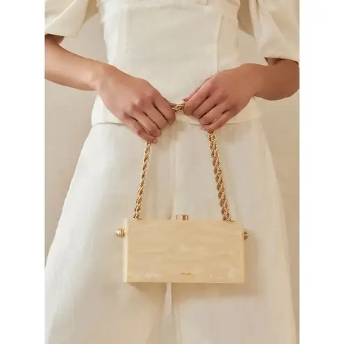 Cult Gaia Hajar Shoulder Bag in Ivory New with Box Womens Purse Handbag