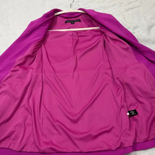 Boston Proper Sz 4 Beyond Travel Vivid Violet Classic Boyfriend Blazer Retro EUC