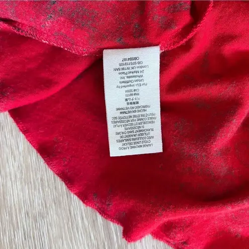 Free People ‎ red floral boho bell sleeve top