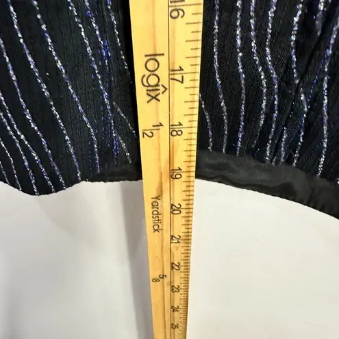 Onyx Nite 12P Black Metallic Stripe Cami Top Y2K Vintage Evening Party Glam USA