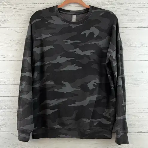 Athleta  Studio to Street Gray Camo Crew Neck Sweatshirt Size XS