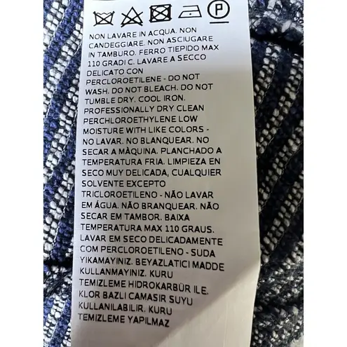 Max Mara Weekend Blazer Navy Blue Striped Lace Trim Women’s Size 12