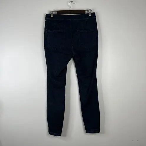 Pilcro Shimmer High-Rise Denim Leggings Gold Metallic Skinny Jean Size 30