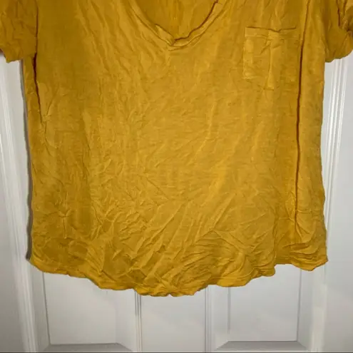 Full Tilt Essentials by  Mustard Yellow V Neck Short Sleeve Tee XL