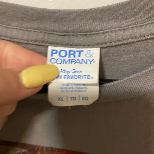 Port & Company Light Grey Superman Logo Graphic Tee Size XL Gray