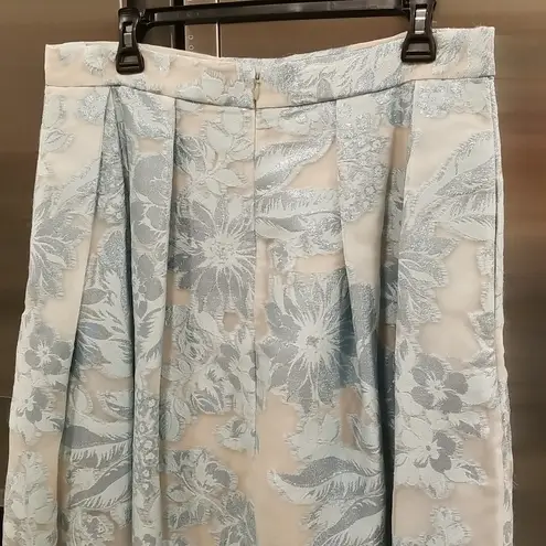 St. John ππ Formal High Waisted Jacquard Floral Embroidered Ball Skirt 10 NWOT