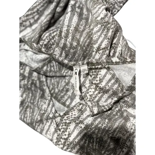 Cable & Gauge Short Sleeve T-shirt Dress Gray White Womens Size M Stretch Comfy