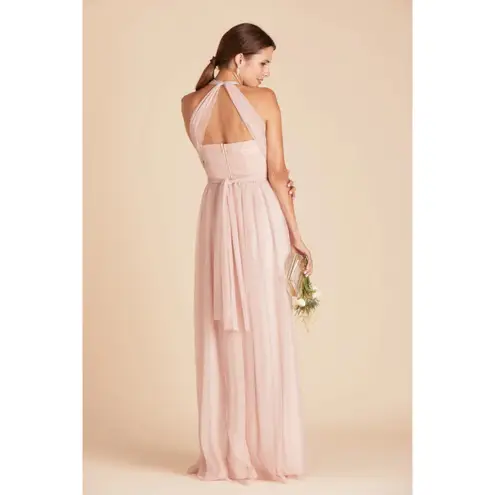 Birdy Grey NWT  Christina Convertible Vintage Blush Pink Tulle Maxi Dress