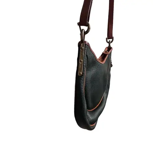 Dooney & Bourke Vintage  All Weather Leather Crescent Hobo Shoulder Bag Black