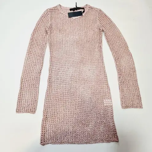 H:ours Emma Sequin Mini Dress in Mauve XS