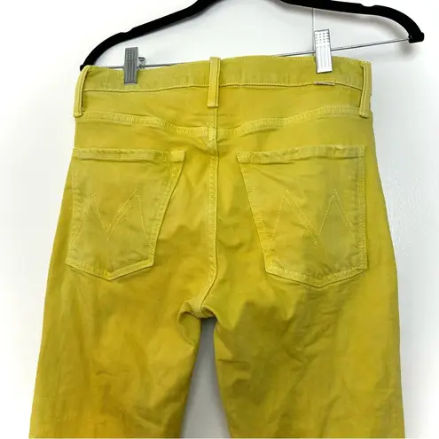 Mother Superior Jeans The Scrapper Cuff Ankle Fray in Golden Yellow Size 24