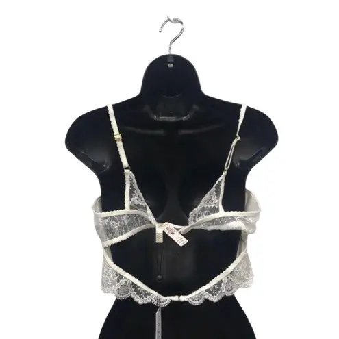 For Love & Lemons  FOREVER BRA WHITE BRIDAL LINGERIE WOMENS SIZE LARGE $89 NWT