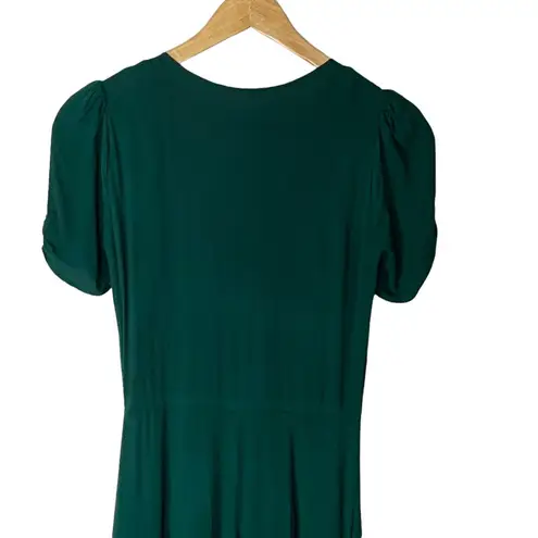 Reformation  Alice Jumpsuit Women’s Size 2 Green Button Front Short Sleeve