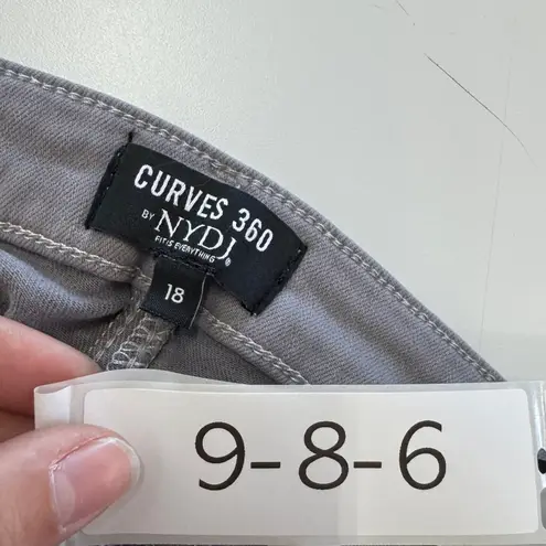 NYDJ Curves 360 Jeans Womens Size 18 Gray Stretch Straight Leg Stretch