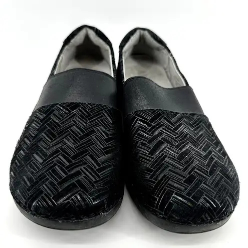 Alegria Gleeterlockin Slip On Shoes Chevron Slip Resistant Black EU 38 US 7.5