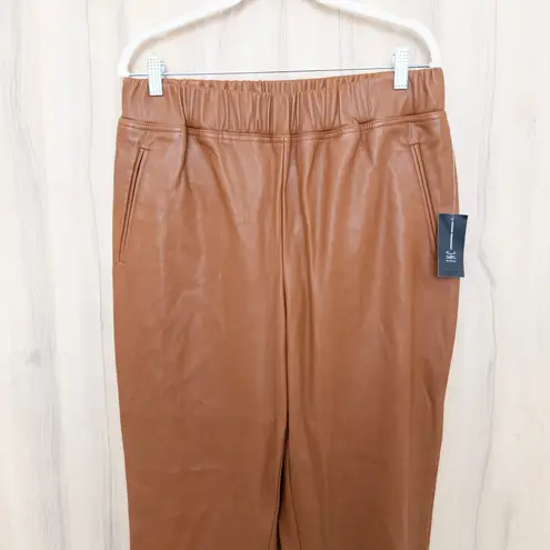 INC Brown Cinnamon Spice Faux Vegan Leather Pull