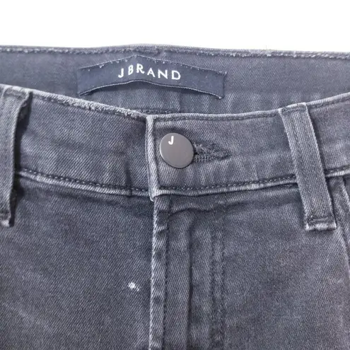 J Brand  Jeans ALANA High Rise Crop Provocative Stud Distressed Raw Hem