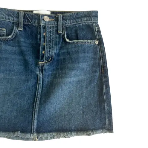 CURRENT ELLIOTT Button Fly Denim Skirt Size 25 Blue