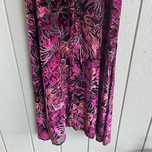 Hale Bob NWT $624 Stella Silk Blend Velvet Maxi Dress in Raspberry Women’s M