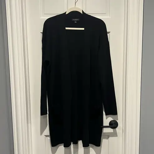 Liverpool NWT Open Front Cardigan Sweater XL Black Long Length Classic Basic
