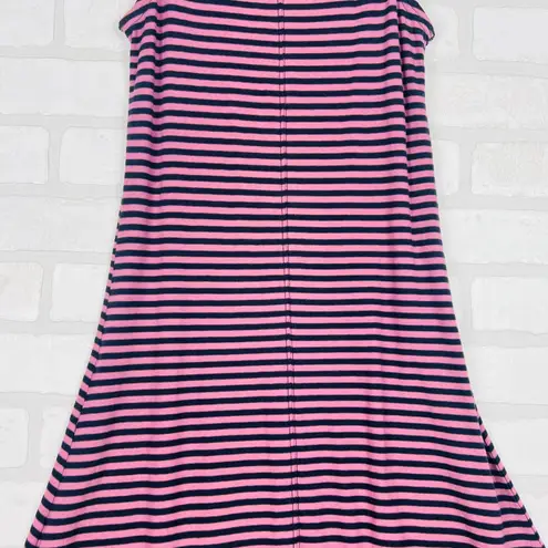 Horny Toad Pink Navy Stripe Sleeveless Cowl Neck A-Line Dress Women's XS