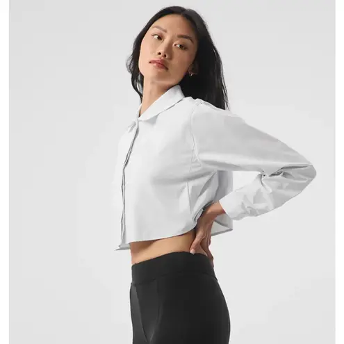 Alo Yoga Cropped Take Me Out Button Up NWT XS