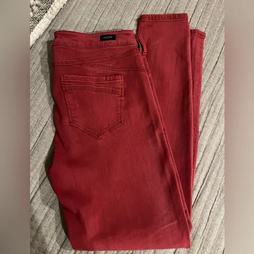 Liverpool Jeans Company Liverpool Skinny Hugger Sz 12/31 Wine/Red EUC