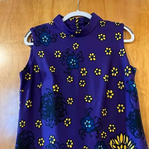 H.I.P. Floral Zinnias Retro Vintage Big Groovy Flowers Zinnia Dress FLAWS Read