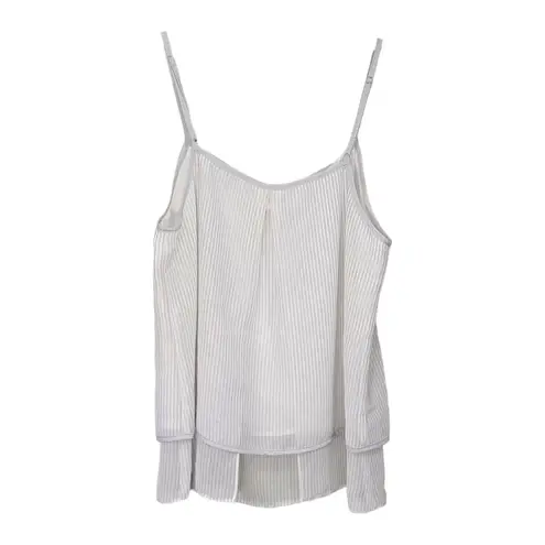 Eloise Gray & White Stripe Layered Lightweight Tank Top Women's Size Small