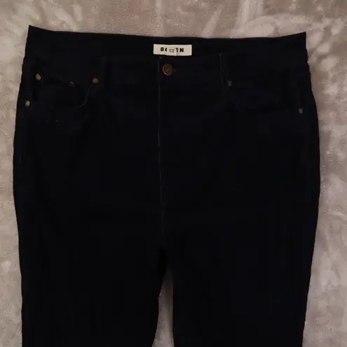 Boden Navy Blue Straight Leg Corduroy 5 Pocket Pants Women's 12R Stretch Size 12