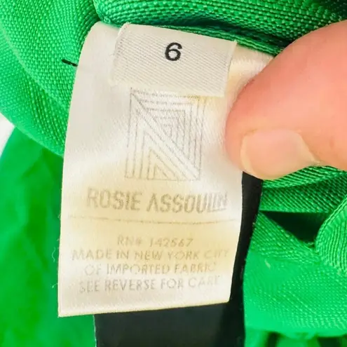 ROSIE ASSOULIN Women's Yellow Green Wrap Sarong Scoop Neck Beach Dress Size 6