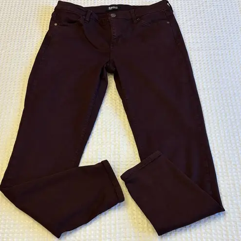 Buffalo David Bitton VALE Women's Size 6 Dark Burgundy Oxblood Skinny Jeans