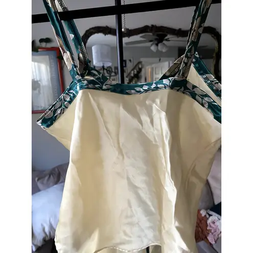 1990's Vintage Silky Butter Yellow Cami Small Slip Slouchy Slinky Bella Feminine