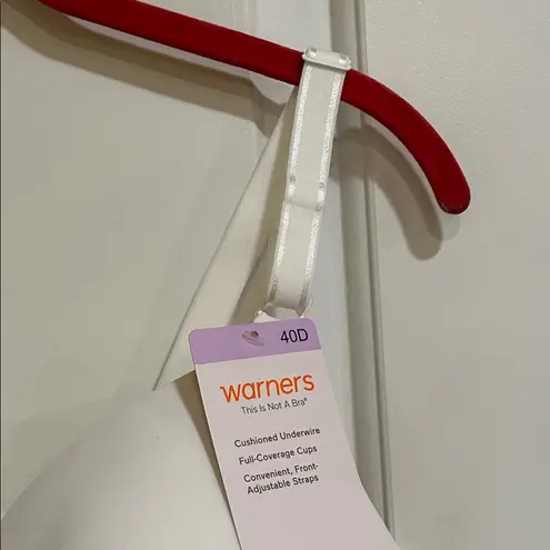 Warners This Is Not A Bra Underwire White NEW Size 40D Push Up Contour T
