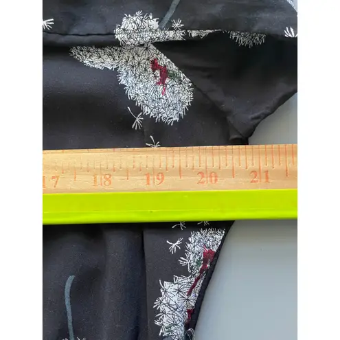 Deletta Anthro Black Wished Bloom Dandelion Peplum Top NEW Size Large