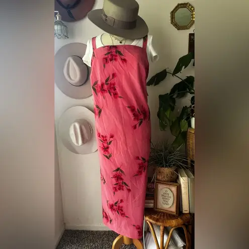 Vintage Expressions 90s y2k floral maxi jumper dress Women’s SIZE XL Pink