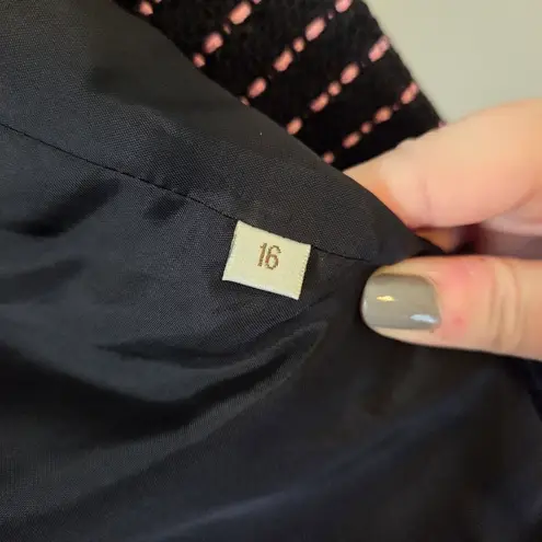 Doncaster Black and Pink Striped Silk Blend Jacket