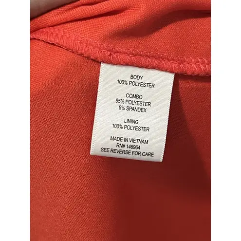 Robbie Bee Women’s Sleeveless Maxi Dress – Bold Red & Blue Ocean Print, Size 14