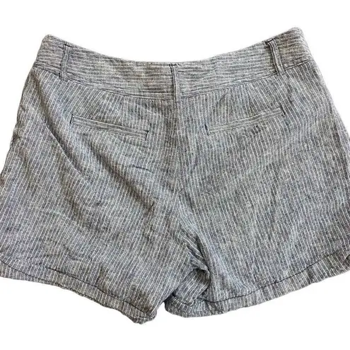 Apt. 9  torie size 10 striped linen blend women’s shorts