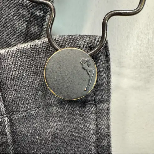 Dollhouse Distressed Black Denim Overalls Frayed Ripped Faded Grunge Streetwear