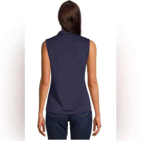 BEN HOGAN Womens Golf Sleeveless Performance Shirt with UPF 40 Size XXL Navy New Blue
