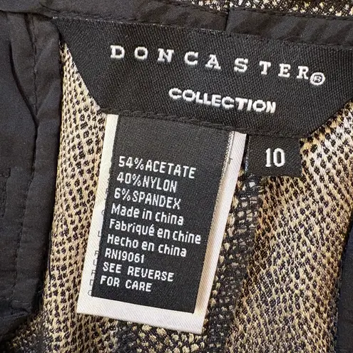 Doncaster Collection Metallic Textured Slim Ankle Pants – Size 10