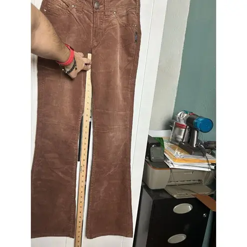 Silver Jeans Suki Military Surplus Skinny Corduroy Flare Pants Brown 26 X 34 Purple